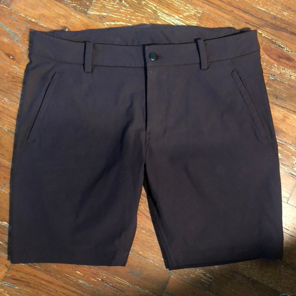 Men's lululemon shorts, maroon/eggplant color